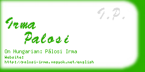 irma palosi business card