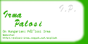 irma palosi business card